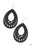 Belize Beauty - Black Earrings - Paparazzi Accessories Earrings Bedazzle Me Pretty Mobile Fashion Boutique