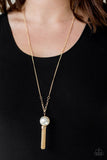 Belle Of The BALLROOM - Gold Necklace - Paparazzi Accessories Necklace Bedazzle Me Pretty Mobile Fashion Boutique