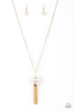 Belle Of The BALLROOM - Gold Necklace - Paparazzi Accessories Necklace Bedazzle Me Pretty Mobile Fashion Boutique