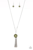Belle Of The BALLROOM - Green Necklace - Paparazzi Accessories Necklace Bedazzle Me Pretty Mobile Fashion Boutique