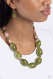Belle of the Beach - Green Necklace - Paparazzi Accessories Necklace Bedazzle Me Pretty Mobile Fashion Boutique