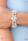 Beloved Bling - White Bracelet - Paparazzi Accessories Bracelet Bedazzle Me Pretty Mobile Fashion Boutique