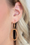 Bend OVAL Backwards - Gold Necklace - Paparazzi Accessories Necklace Bedazzle Me Pretty Mobile Fashion Boutique