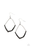 Bent on Success - Black Earrings - Paparazzi Accessories Earrings Bedazzle Me Pretty Mobile Fashion Boutique