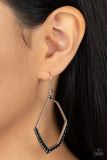 Bent on Success - Black Earrings - Paparazzi Accessories Earrings Bedazzle Me Pretty Mobile Fashion Boutique