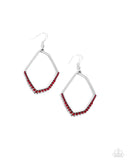 Bent on Success - Red Earrings - Paparazzi Accessories Earrings Bedazzle Me Pretty Mobile Fashion Boutique