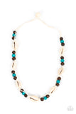 Bermuda Beachcomber - Blue Necklace - Paparazzi Accessories Necklace Bedazzle Me Pretty Mobile Fashion Boutique