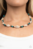 Bermuda Beachcomber - Blue Necklace - Paparazzi Accessories Necklace Bedazzle Me Pretty Mobile Fashion Boutique