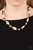 Bermuda Beachcomber - Pink Necklace - Paparazzi Accessories Necklace Bedazzle Me Pretty Mobile Fashion Boutique
