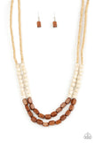 Bermuda Bellhop - Brown Necklace - Paparazzi Accessories Necklace Bedazzle Me Pretty Mobile Fashion Boutique