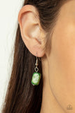 Bermuda Bellhop - Green Necklace - Paparazzi Accessories Necklace Bedazzle Me Pretty Mobile Fashion Boutique