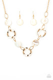 Bermuda Bliss - Gold Necklace - Paparazzi Accessories Necklace Bedazzle Me Pretty Mobile Fashion Boutique