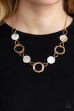 Bermuda Bliss - Gold Necklace - Paparazzi Accessories Necklace Bedazzle Me Pretty Mobile Fashion Boutique