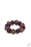 Bermuda Boardwalk - Purple Bracelet - Paparazzi Accessories Bracelet Bedazzle Me Pretty Mobile Fashion Boutique