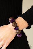 Bermuda Boardwalk - Purple Bracelet - Paparazzi Accessories Bracelet Bedazzle Me Pretty Mobile Fashion Boutique