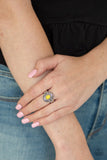 Best In Zest - Yellow Ring - Paparazzi Accessories Ring Bedazzle Me Pretty Mobile Fashion Boutique