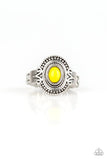 Best In Zest - Yellow Ring - Paparazzi Accessories Ring Bedazzle Me Pretty Mobile Fashion Boutique