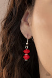 Best POSH-ible Taste - Red Necklace - Paparazzi Accessories Necklace Bedazzle Me Pretty Mobile Fashion Boutique