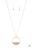 Bet Your Bottom Dollar - Copper Necklace - Paparazzi Accessories Necklace Bedazzle Me Pretty Mobile Fashion Boutique