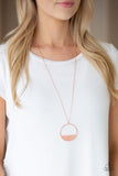 Bet Your Bottom Dollar - Copper Necklace - Paparazzi Accessories Necklace Bedazzle Me Pretty Mobile Fashion Boutique