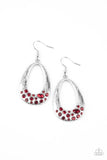 Better LUXE Next Time - Red Earrings - Paparazzi Accessories Earrings Bedazzle Me Pretty Mobile Fashion Boutique