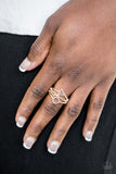 Better Shape Up - Rose Gold Ring - Paparazzi Accessories Ring Bedazzle Me Pretty Mobile Fashion Boutique