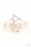 Better Shape Up - Rose Gold Ring - Paparazzi Accessories Ring Bedazzle Me Pretty Mobile Fashion Boutique