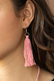 Between You and MACRAME - Pink Necklace - Paparazzi Accessories Necklace Bedazzle Me Pretty Mobile Fashion Boutique