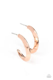 BEVEL Up - Rose Gold Earrings - Paparazzi Accessories Earrings Bedazzle Me Pretty Mobile Fashion Boutique