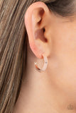 BEVEL Up - Rose Gold Earrings - Paparazzi Accessories Earrings Bedazzle Me Pretty Mobile Fashion Boutique