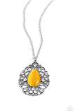 Bewitched Beam - Yellow Necklace - Paparazzi Accessories Necklace Bedazzle Me Pretty Mobile Fashion Boutique