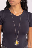 Bewitched Beam - Yellow Necklace - Paparazzi Accessories Necklace Bedazzle Me Pretty Mobile Fashion Boutique