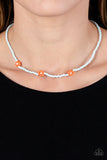 Bewitching Beading - Orange Necklace - Paparazzi Accessories Necklace Bedazzle Me Pretty Mobile Fashion Boutique