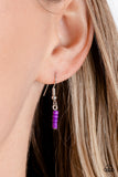 Bewitching Beading - Purple Necklace - Paparazzi Accessories Necklace Bedazzle Me Pretty Mobile Fashion Boutique