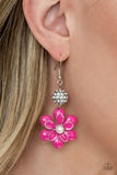 Bewitching Botany - Pink Earrings - Paparazzi Accessories Earrings Bedazzle Me Pretty Mobile Fashion Boutique