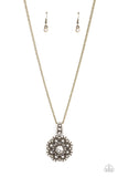 Bewitching Brilliance - Brass Necklace - Paparazzi Accessories Necklace Bedazzle Me Pretty Mobile Fashion Boutique