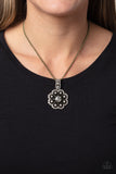 Bewitching Brilliance - Brass Necklace - Paparazzi Accessories Necklace Bedazzle Me Pretty Mobile Fashion Boutique