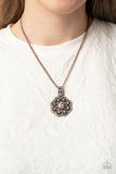 Bewitching Brilliance - Copper Necklace - Paparazzi Accessories Necklace Bedazzle Me Pretty Mobile Fashion Boutique