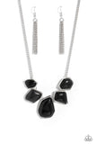 Beyond the Badlands - Black Necklace - Paparazzi Accessories Necklace Bedazzle Me Pretty Mobile Fashion Boutique