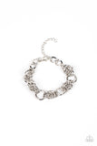 Big City Chic - Silver Bracelet - Paparazzi Accessories Bracelet Bedazzle Me Pretty Mobile Fashion Boutique
