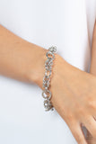 Big City Chic - Silver Bracelet - Paparazzi Accessories Bracelet Bedazzle Me Pretty Mobile Fashion Boutique