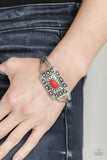 BIG House On The Prairie - Red Bracelet - Paparazzi Accessories Bracelet Bedazzle Me Pretty Mobile Fashion Boutique