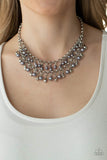 Big Money - Silver Necklace - Paparazzi Accessories Necklace Bedazzle Me Pretty Mobile Fashion Boutique