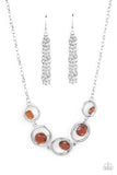 Big Night Out - Brown Necklace - Paparazzi Accessories Necklace Bedazzle Me Pretty Mobile Fashion Boutique