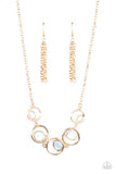 Big Night Out - Gold Necklace - Paparazzi Accessories Necklace Bedazzle Me Pretty Mobile Fashion Boutique