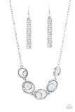 Big Night Out - White Necklace - Paparazzi Accessories Necklace Bedazzle Me Pretty Mobile Fashion Boutique