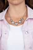 Big Night Out - White Necklace - Paparazzi Accessories Necklace Bedazzle Me Pretty Mobile Fashion Boutique