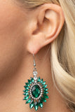 Big Time Twinkle - Green Earrings - Paparazzi Accessories Earrings Bedazzle Me Pretty Mobile Fashion Boutique