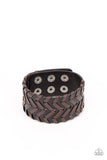 Biker Badlands - Black Bracelet - Paparazzi Accessories Bracelet Bedazzle Me Pretty Mobile Fashion Boutique