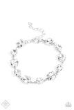Bippity Boppity BLING - White Bracelet - Paparazzi Accessories Bracelet Bedazzle Me Pretty Mobile Fashion Boutique